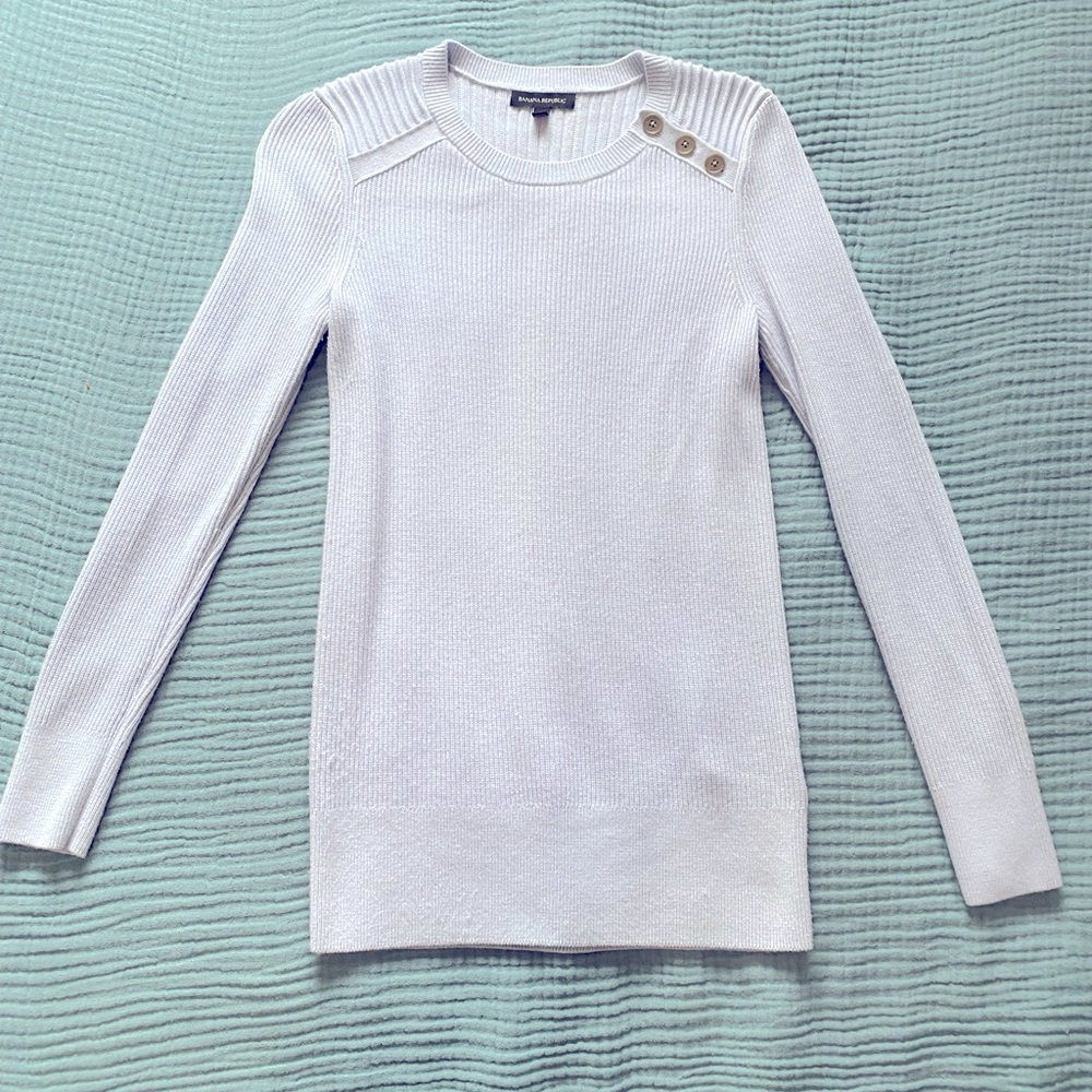 Banana Republic Women's Periwinkle Pullover Merino Wool Blend Sweater